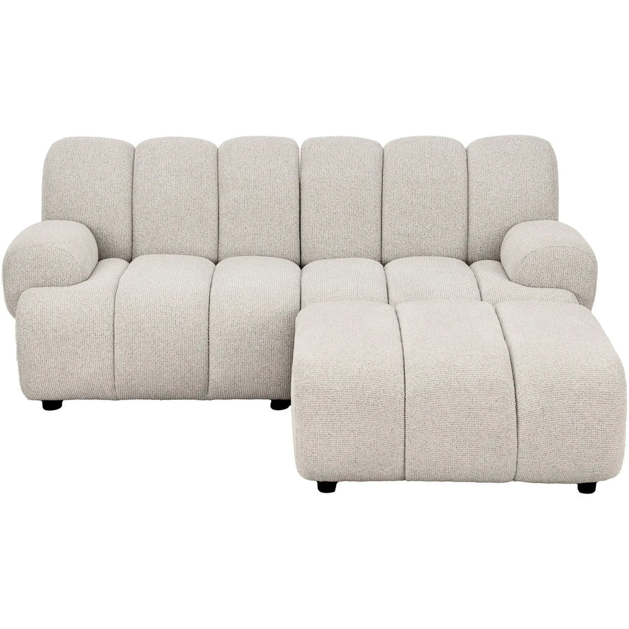 Taza 2,5 pers. højrevendt modulsofa med pufafslutning