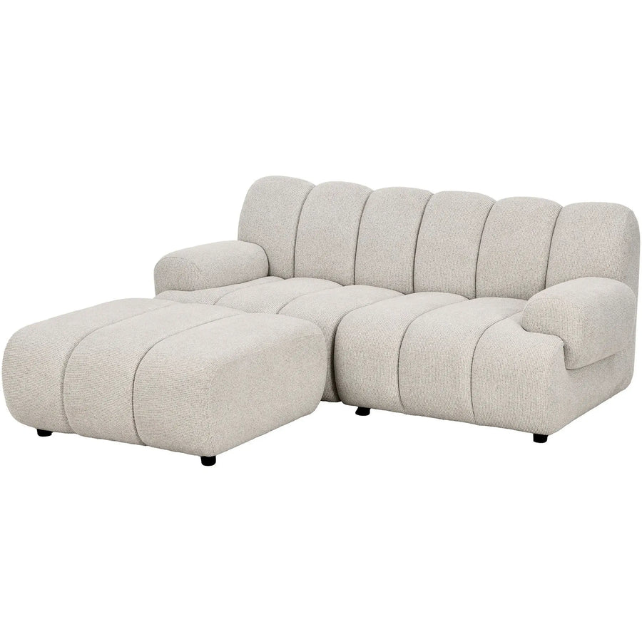 Taza 2,5 pers. venstrevendt modulsofa med pufafslutning 2