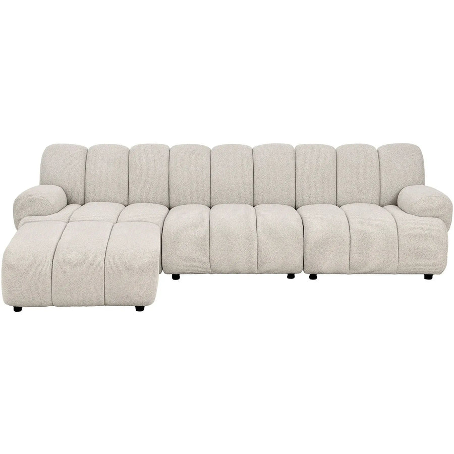 Taza venstrevendt modulsofa med pufafslutning