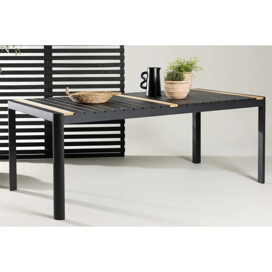 Togo Havebord sort 200 x 100 x 75 cm