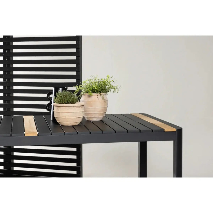 Togo Havebord sort 200 x 100 x 75 cm