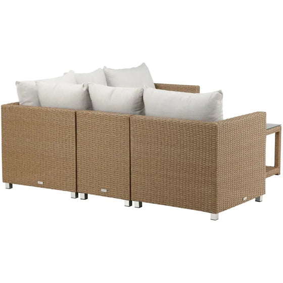 Vamos Loungehavesæt med sofa og loungebord natur