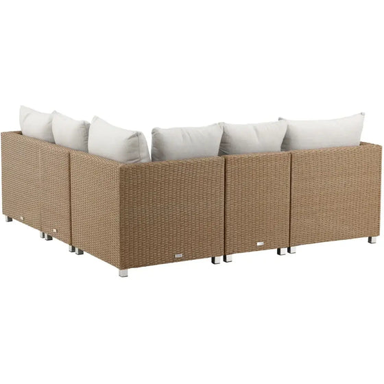 Vamos Loungehavesæt med sofa og loungebord natur