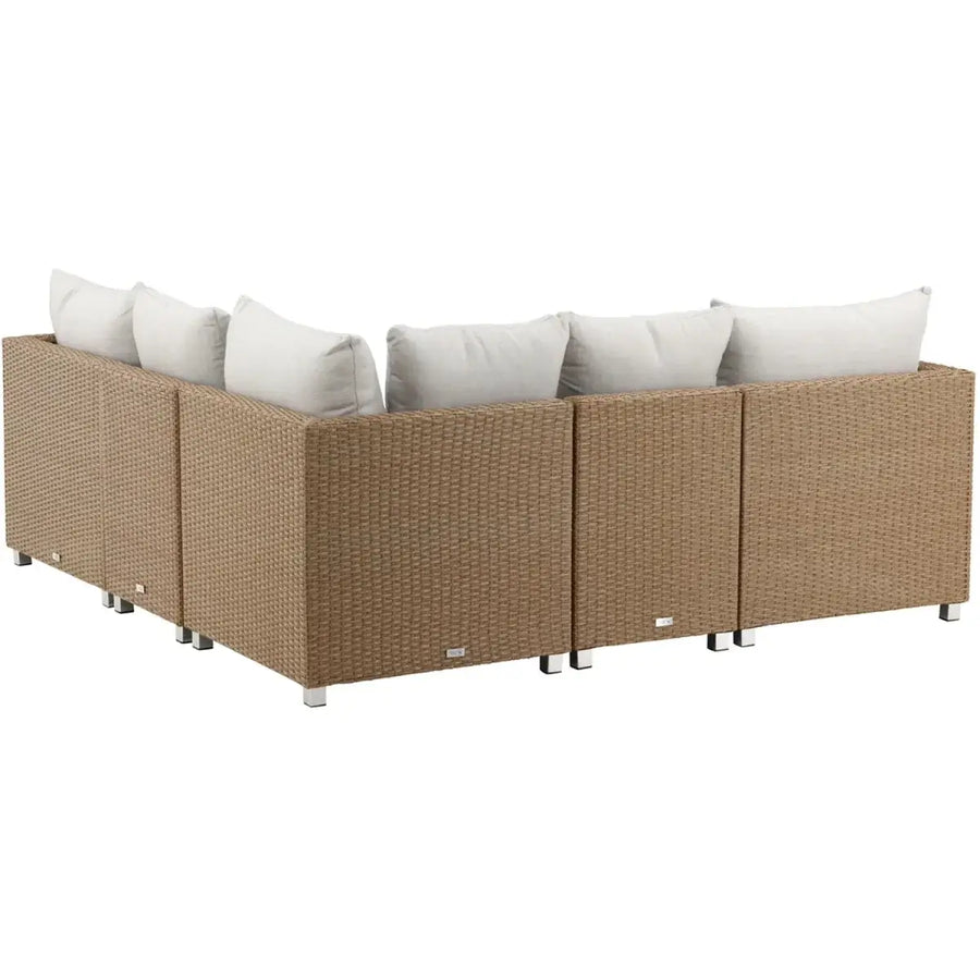 Vamos Loungehavesæt med sofa og loungebord natur