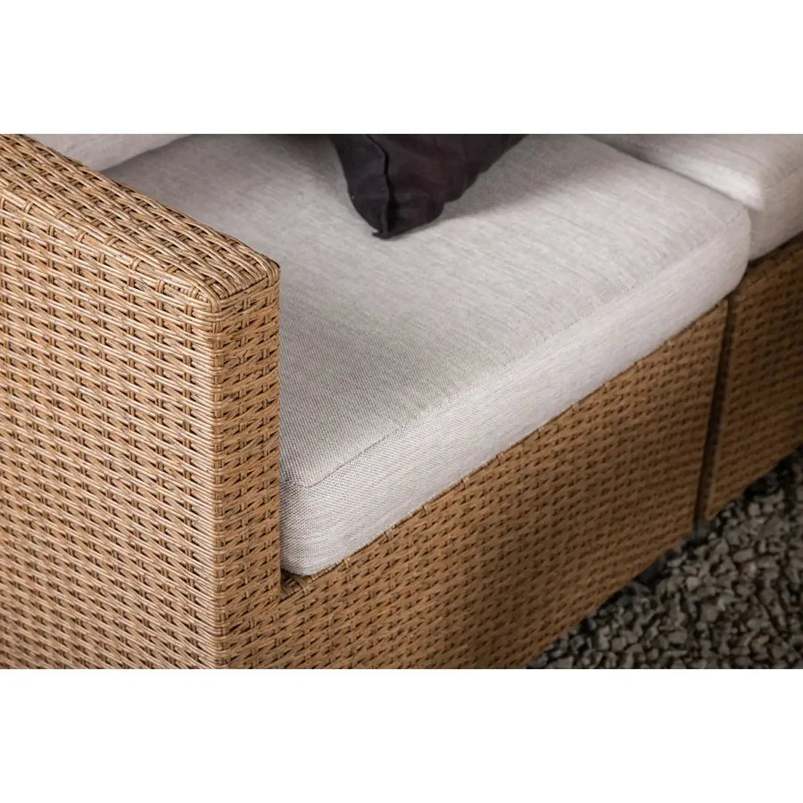 Vamos Loungehavesæt med sofa og loungebord natur