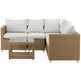 Vamos Loungehavesæt med sofa og loungebord natur
