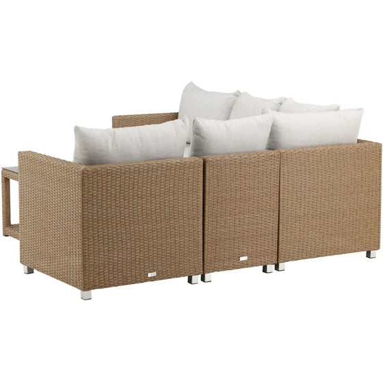 Vamos Loungehavesæt med sofa og loungebord natur