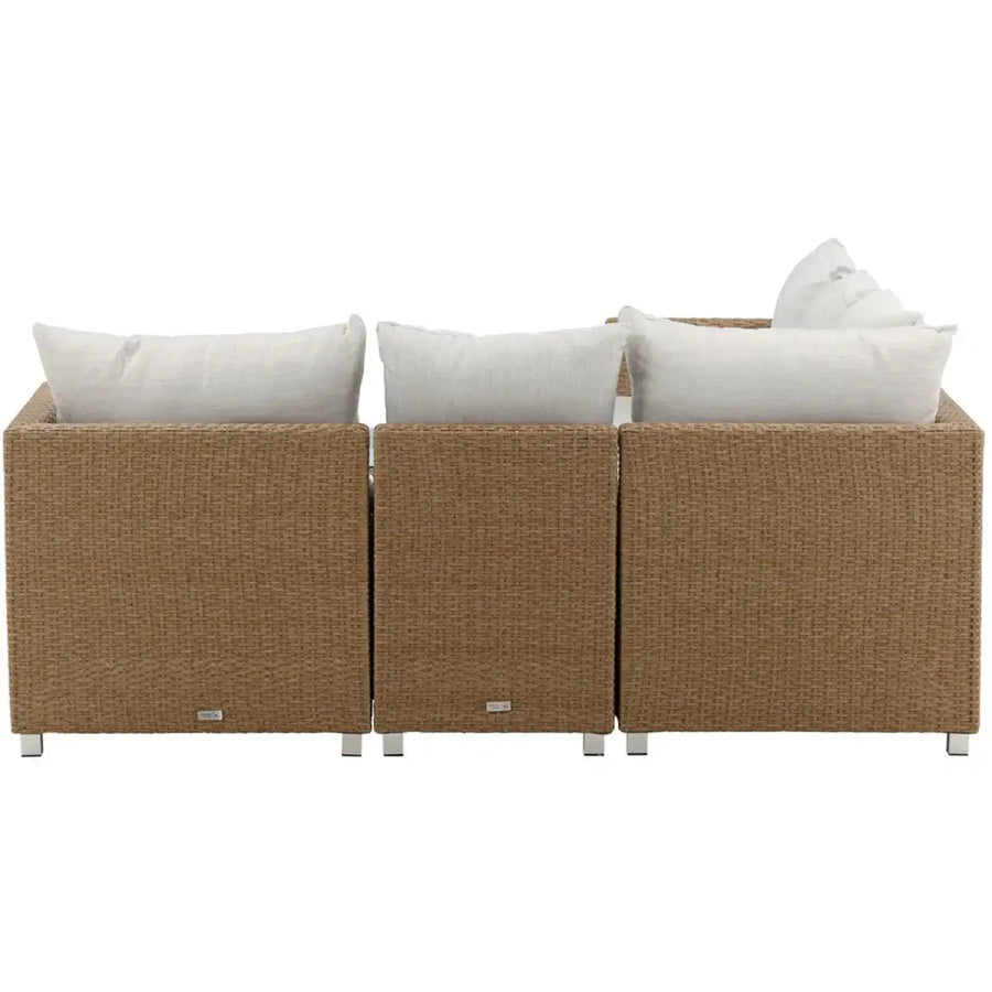 Vamos Loungehavesæt med sofa og loungebord natur