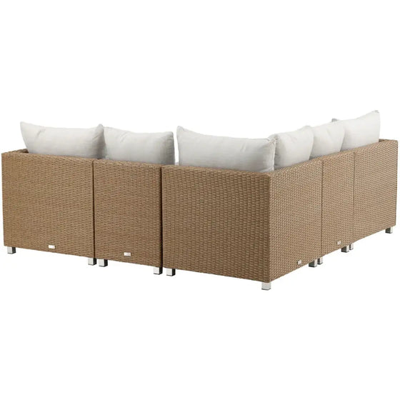 Vamos Loungehavesæt med sofa og loungebord natur