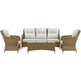 Vikelund Loungehavesæt med loungesofa, 2 stk. loungehvilestole og loungebord