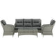 Vikelund Loungehavesæt med loungesofa, 2 stk. loungehvilestole og loungebord