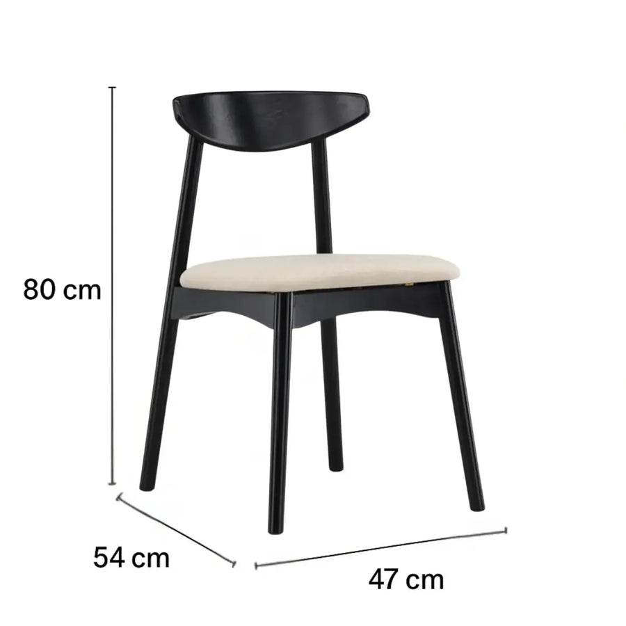 Vind Ven Spisebordsstol 2 Stk. Sort
