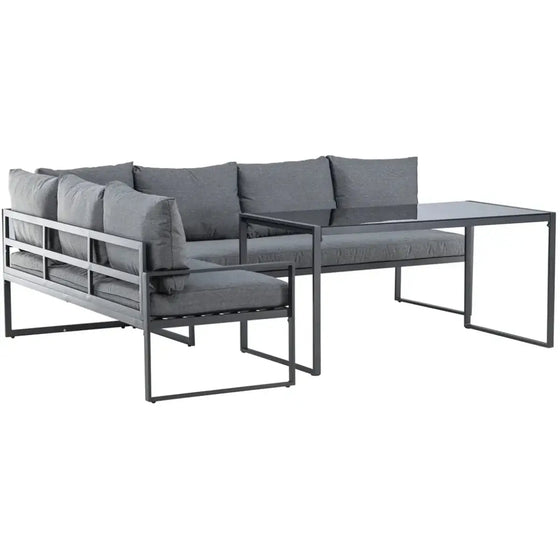 Zingaro Loungehavesæt med 6 pers. hjørnesofa og loungebord