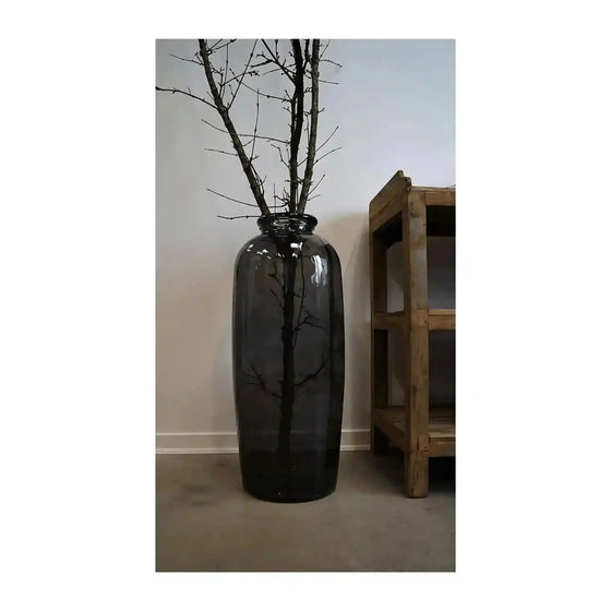 Big Shape Vase i Grå Genbrugsglas