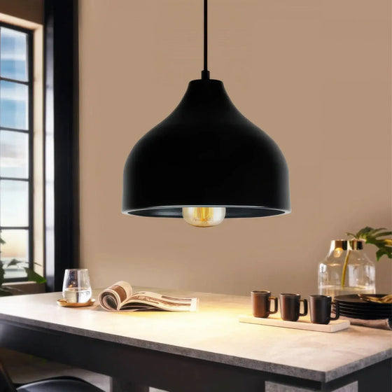 Stilfuld BULB Loftlampe - Sort Metal