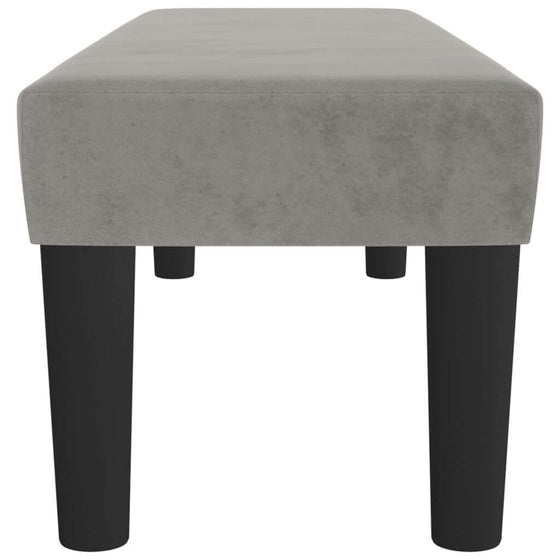 Entrébænk 100 x 30 x 30 cm Fløjl Lysegrå