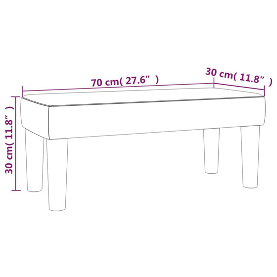 Entrébænk 70 x 30 x 30 cm Sort Stof
