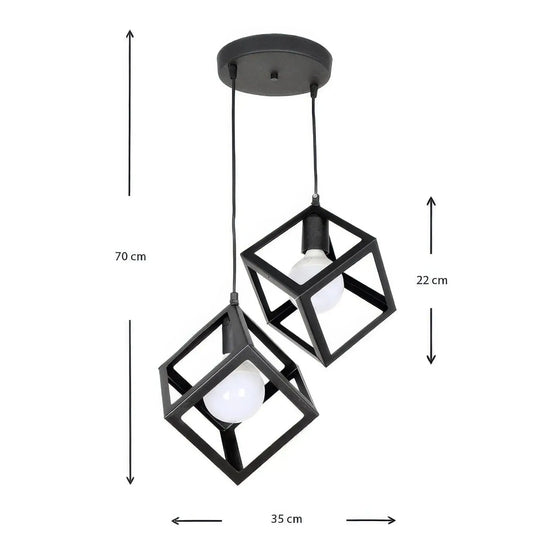 EQUALL Loftlampe - Elegant Belysning i Sort Metal