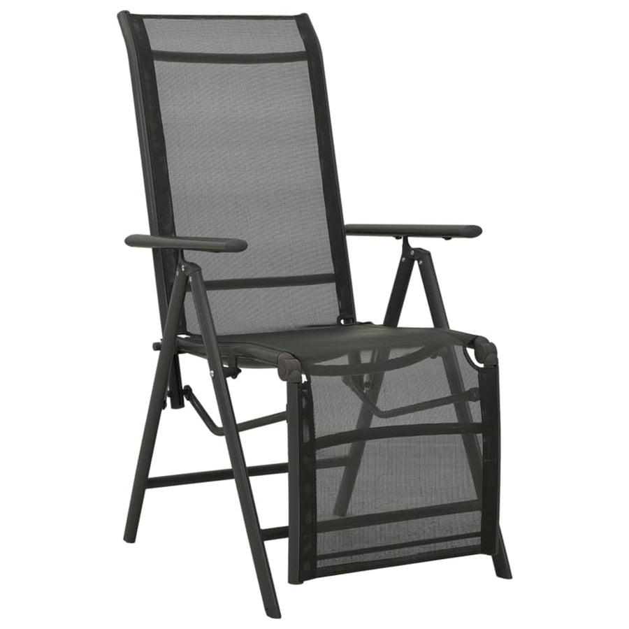 Havestol 2 Stk. Aluminium Sort