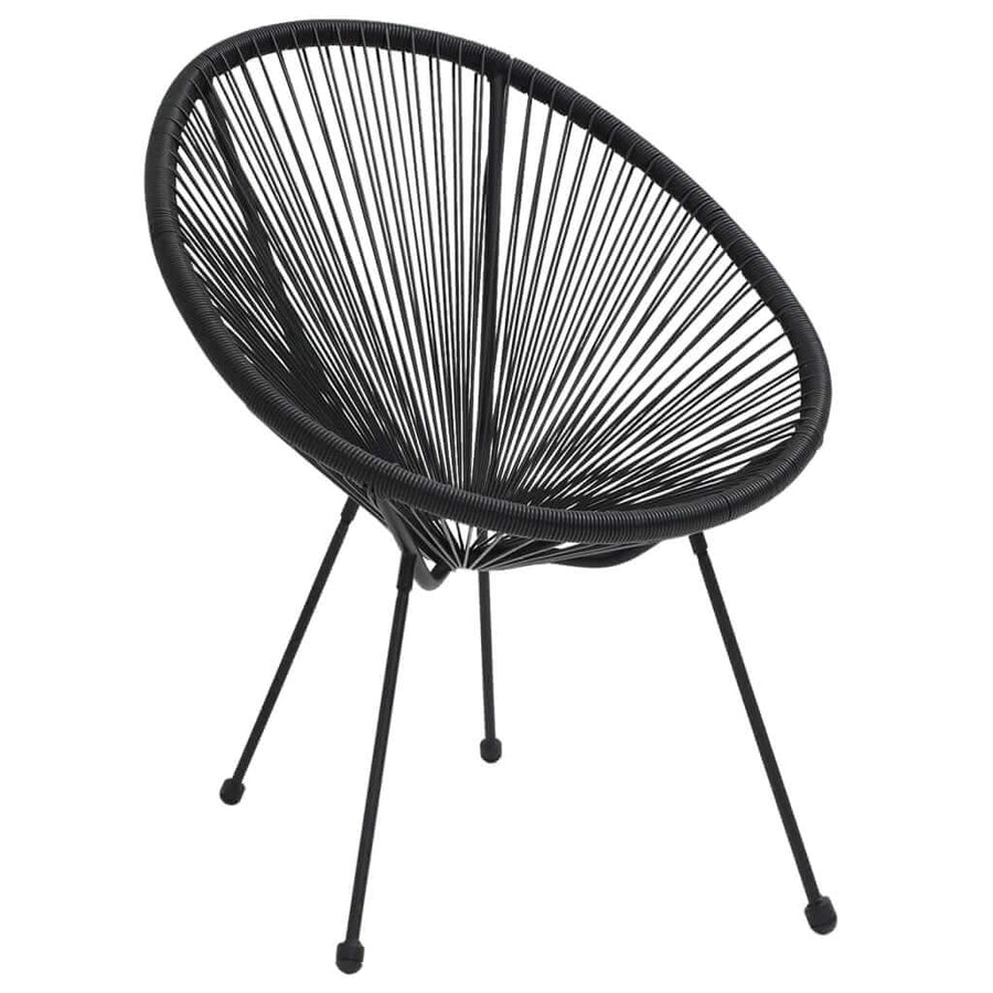 Havestole 2 Stk. Rund Polyrattan