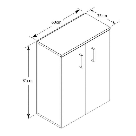 HEIKO Reolsystem 60 x 33 x 81 cm