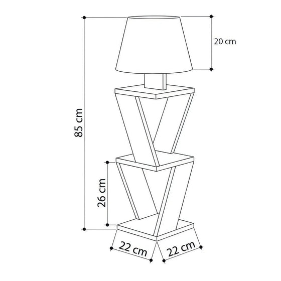 IBIZA Gulvlampe 22x22x85 cm - Elegant Belysning