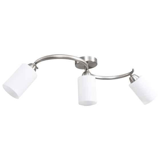 Loftlampe Med Keramiske Lampeskærme Til 3 E14-Pærer Hvid