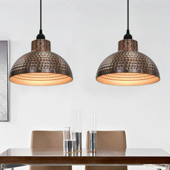Loftlamper Halvkugle 2 Stk. Kobberfarvet