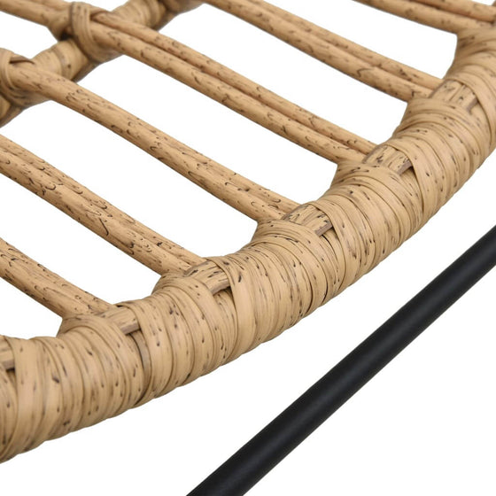 Loungestol Polyrattan Lysebrun