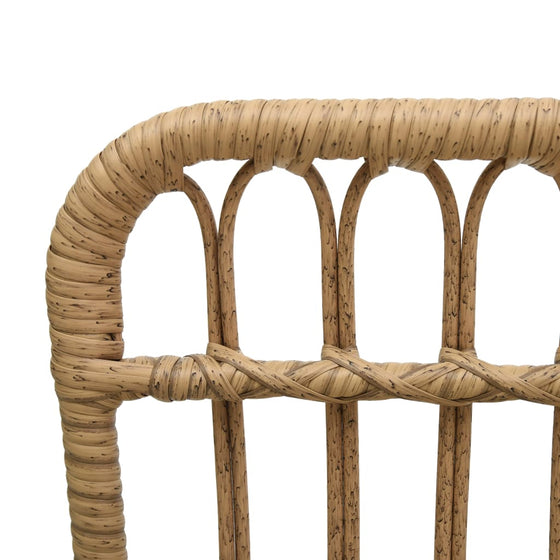Loungestol Polyrattan Lysebrun