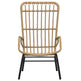 Loungestol Polyrattan Lysebrun