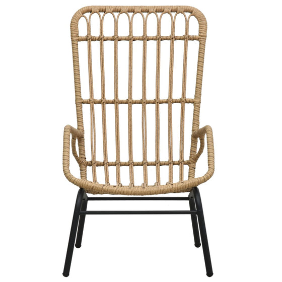Loungestol Polyrattan Lysebrun