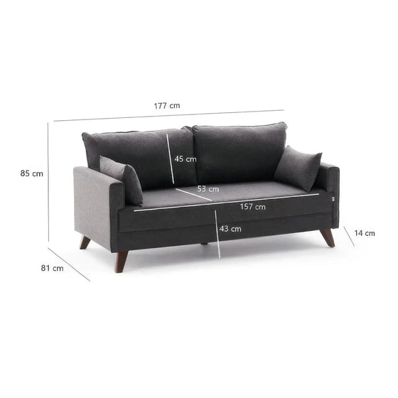 MOLDAU Sofa 2 Pers. - Komfort og Stil