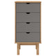 OTTA Kommode 45 x 39 x 90 cm Brun & Grå