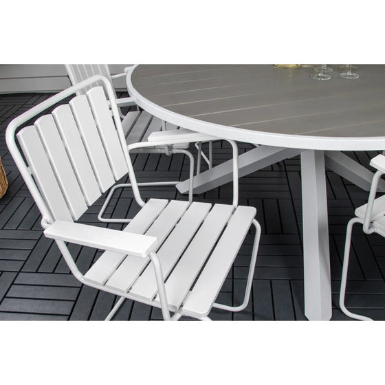 Parma Havebord hvid 140 x 73 cm
