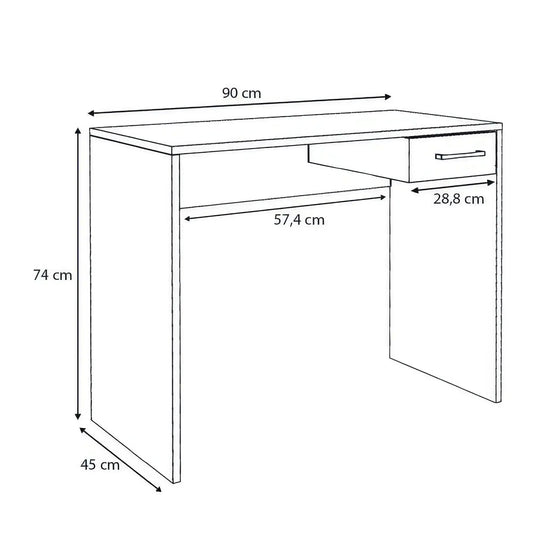 PEDRO Skrivebord 90x45 - Hvidt Kontorbord