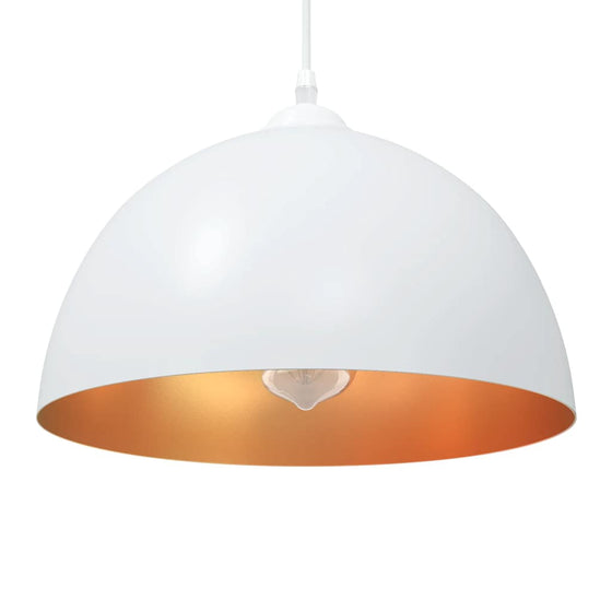 Pendellamper 2 Stk. Højdejusterbar E27 Ø30 cm Hvid