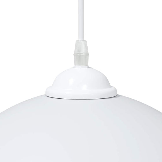Pendellamper 2 Stk. Højdejusterbar E27 Ø30 cm Hvid