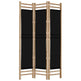 Rumdeler 3-Panels 120 cm Foldbar Bambus & Kanvas