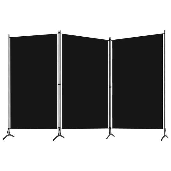 Rumdeler 3-Panels 260 x 180 cm Sort