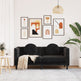 Sofa 2 Pers. Med Hynder Velour Sort