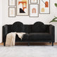 Sofa 2 Pers. Med Hynder Velour Sort
