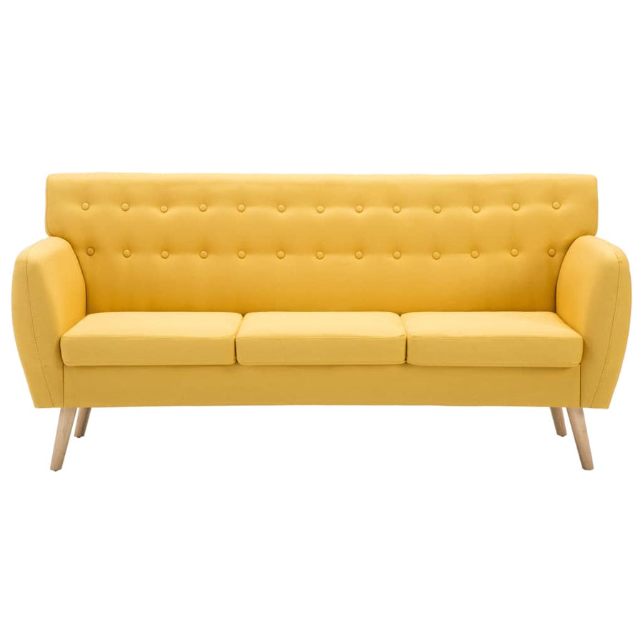 Sofa 3 Pers. 172 x 70 x 82 cm Stofbetræk Gul
