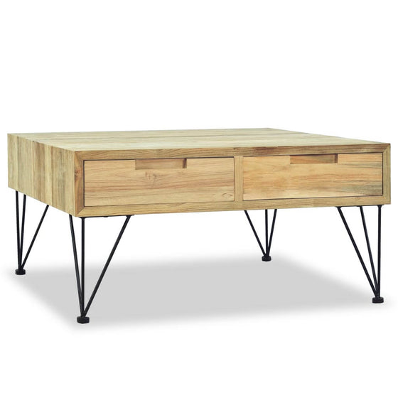 Sofabord 80 x 80 x 40 cm Teaktræ