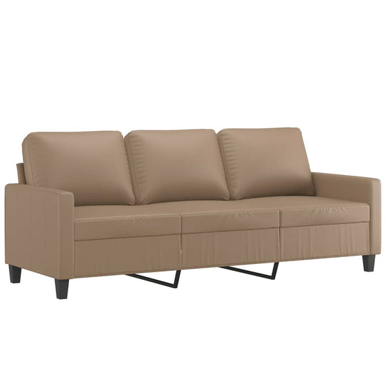 Sofasæt 3 Dele Med Hynder Kunstlæder Cappuccino