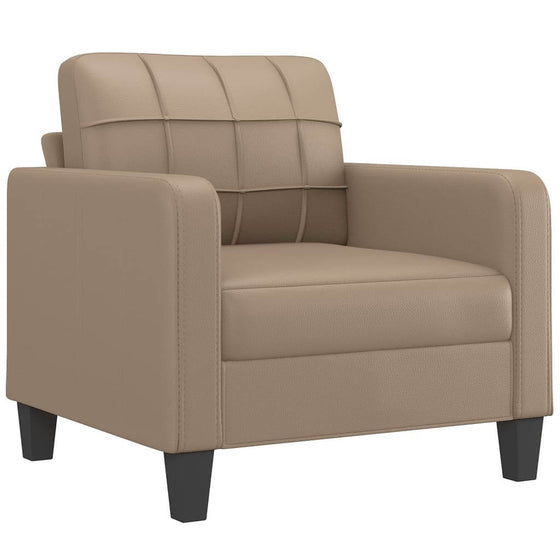 Sofasæt 3 Dele Med Hynder Kunstlæder Cappuccino
