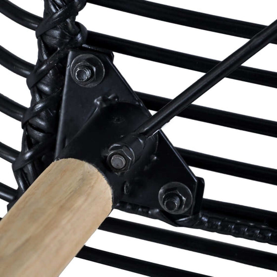 Spisebordsstole 2 Stk. Naturlig Rattan Sort