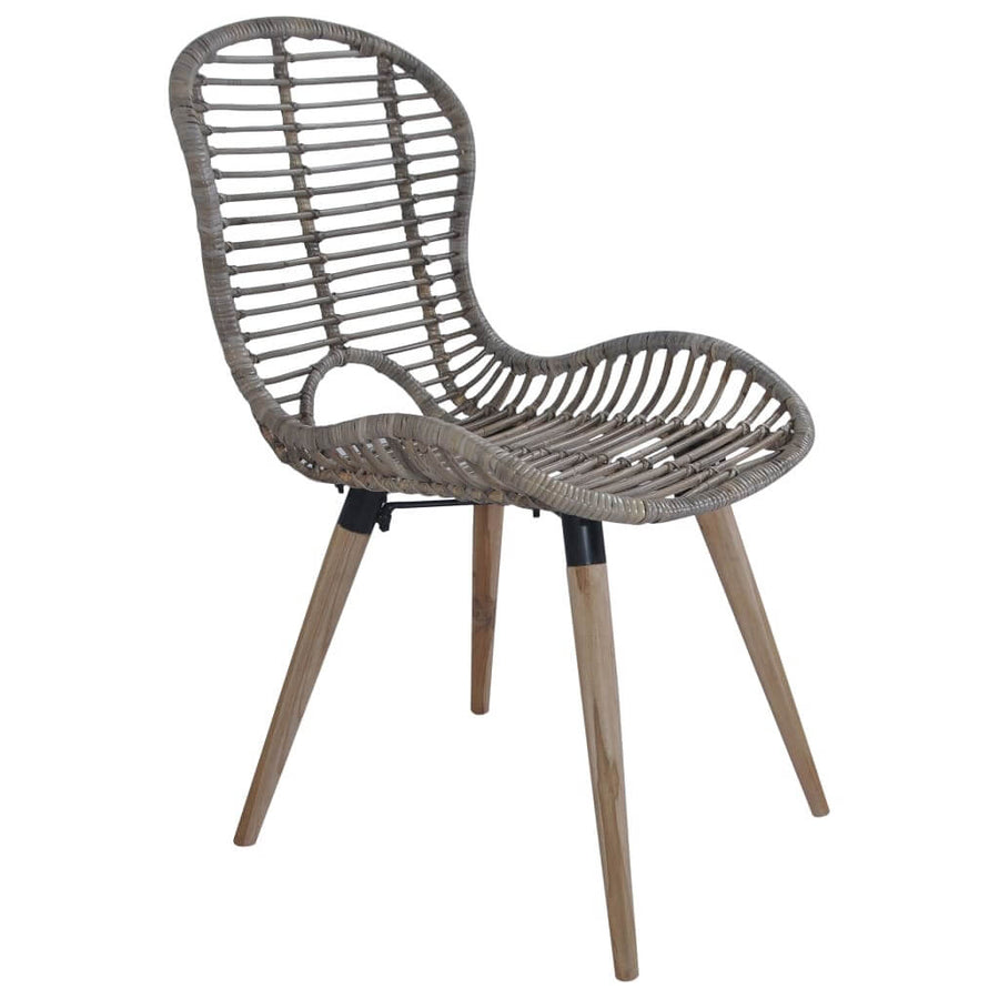 Spisebordsstole 2 Stk. Naturligt Rattan Brun