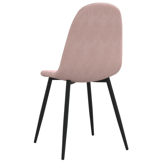 Spisebordsstole 4 Stk. Velour Lyserød