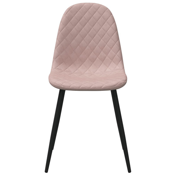 Spisebordsstole 6 Stk. Velour Lyserød